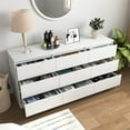thumbnail image 5 of Demifill Multipurpose Minimalist Style 9 Drawer Dresser, 9 Chest of Drawers, Cabinet without Handle, Wooden Dressers for Indoor as Bedroom, Living Room, Hallway, White, 5 of 13