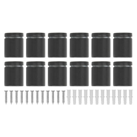 

12PCS Advertising Nail Stainless Steel Stable Polished Surface Matte Black Standoff Screws for Gallery