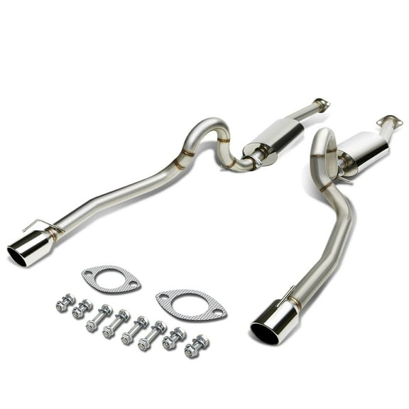 DNA Motoring For 96-04 Ford Mustang 4.6L V8 Performance Dual Catback Exhaust Muffler Upgrade Kit