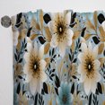 thumbnail image 3 of Designart "Turquoise Ivory Coastal Flair" Floral Curtain Panels, 3 of 6