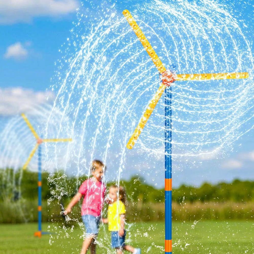 360-Degree Spinning Windmill Water Sprinkler, Fun Outdoor Yard Toy for Kids and Pets, Summer Splash Lawn Waterer