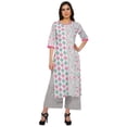 thumbnail image 1 of Moomaya Ensemble Décontracté en Viscose Santon pour Femmes, Robe 2 Pcs, Tenue Ethnique, 1 of 5