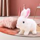 thumbnail image 4 of Juguete de conejo de peluche Conejo de peluche Juguete de bebé Animal de peluche Realista Lindo Juguete de conejo suave para Niñas y Edad blanco CUTICAT conejo de peluche, 4 of 8