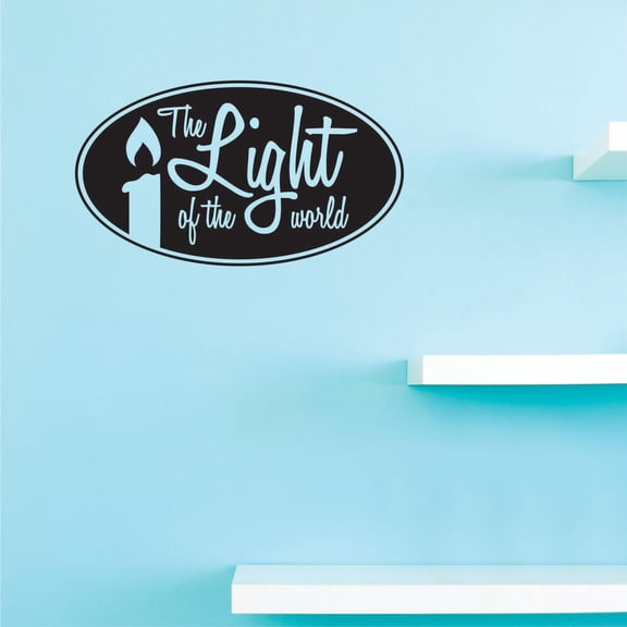 Custom Decals The light of the world. Wall Art Size: 20 Inches x 40 Inches Color: Black