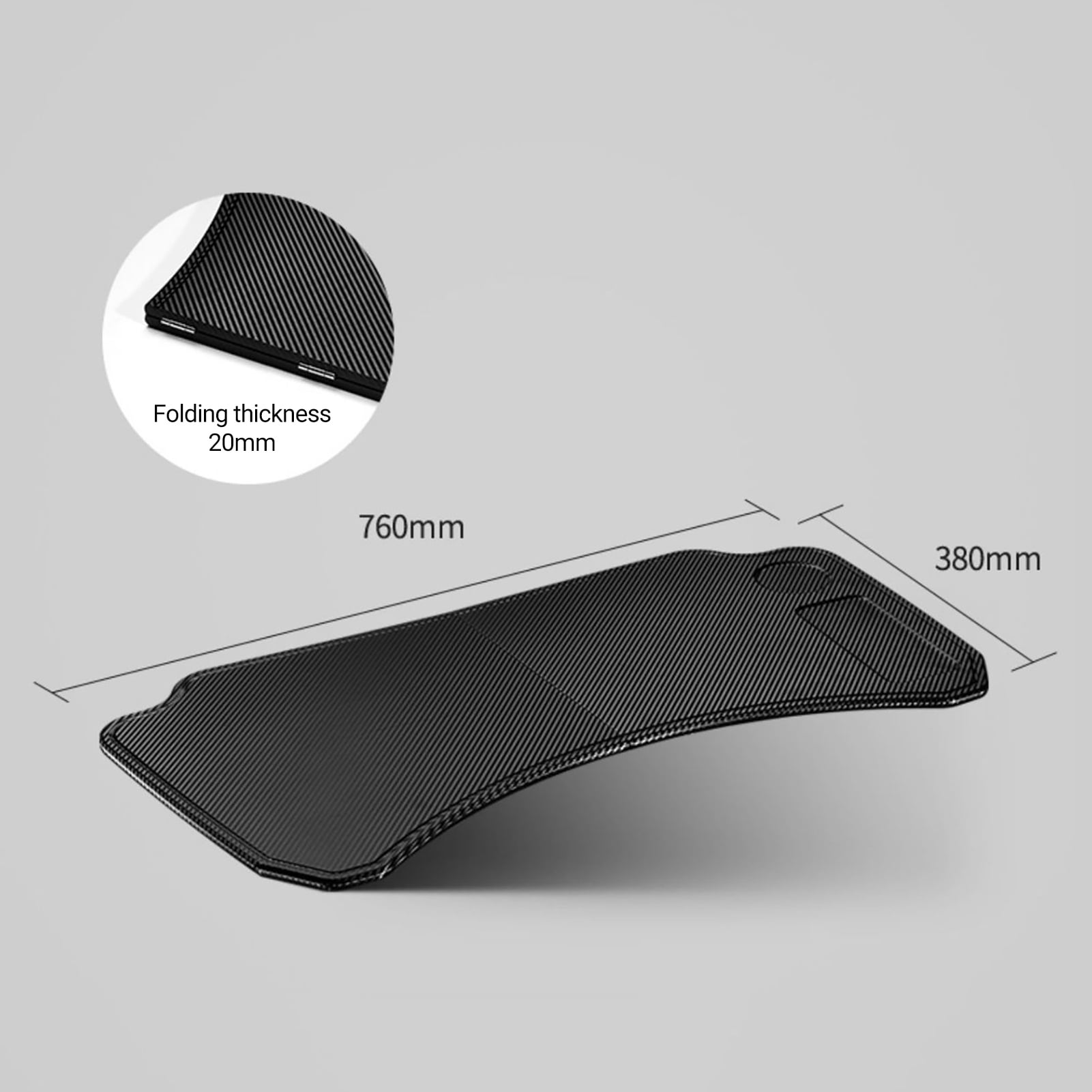 Hevirgo Car Table Foldable Non-slip Easy to Clean Strong Load-bearing Stable Performance Working Table Matte Surface Steering Wheel Seat Laptop Desk for M3/Y