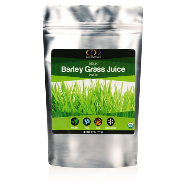 Optimally Organic Barley Grass Juice Powder 1/2 LB 100 Pure