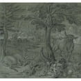 thumbnail image 2 of Jean-Baptiste Oudry 13x12 Gold Ornate Wood Frame and Double Matted Museum Art Print Titled - Achelous Transformed into a Bull (1732), 2 of 4