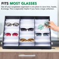 thumbnail image 2 of ProSource 18 Slot Sunglasses Organizer Box Stand Display Case/Tray, Fabric Lined &amp; Snap Close, 2 of 5