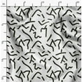 thumbnail image 2 of Soimoi Brush Stroke Printed, Polyester Fleece, Fabric by The Yard Sewing DIY Stretch Fabric 56 Inches Wide, WarmFabric for Hats, Coats, Gloves, Blankets, White & Black, 2 of 6