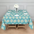 thumbnail image 3 of Turquoise Daisy Flower Yellow Centers Pattern Square Tablecloth,Waterproof Square Table Cover,Wipeable Spillproof Washable Table Cover for Home Kitchen Party Decor 52"x52"(132x132cm), 3 of 6