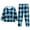 p-75Sky Blue298, variant on CAIVO Kids Baby Boys Girls Plaids Print 2 Piece Pajama Sets Winter O-Neck Long Sleeve T-Shirts Pants Set Loungewear