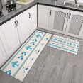 thumbnail image 2 of Blue Ethnic Bird Pattern Kitchen Rugs Sets Of 2,Anti Fatigue Kitchen Mat Rugs Non Slip Washable,Decorative Kitchen Floor Mats for Kitchen,Sink,Laundry,17"x30"+17"x47", 2 of 7
