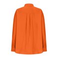thumbnail image 3 of Royisotas Long Sleeve Women's Tops Casual Fall Cotton Tunic Women's Button Down Shirts and Blouses Collared Orange Office Solid Button up Shirts, 3 of 4