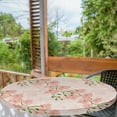 thumbnail image 2 of Ambesonne Soft Floral Fitted Round Tablecloth, Romantic Orchid Flowers, 45"- 56" Diameter, Blush Olive Green, 2 of 5