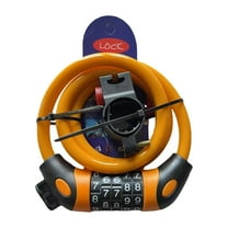 Bike Lock Cable, 5-Digit Resettable Combination, High Strength Steel, PVC Coated, Portable, Ideal for Road Bikes, Motorcycles, Scooters, and More