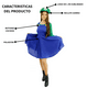 thumbnail image 3 of Disfraz Vestido Luigi Fx Costumes Plomera Verde Adulto Dama Talla chica, 3 of 6