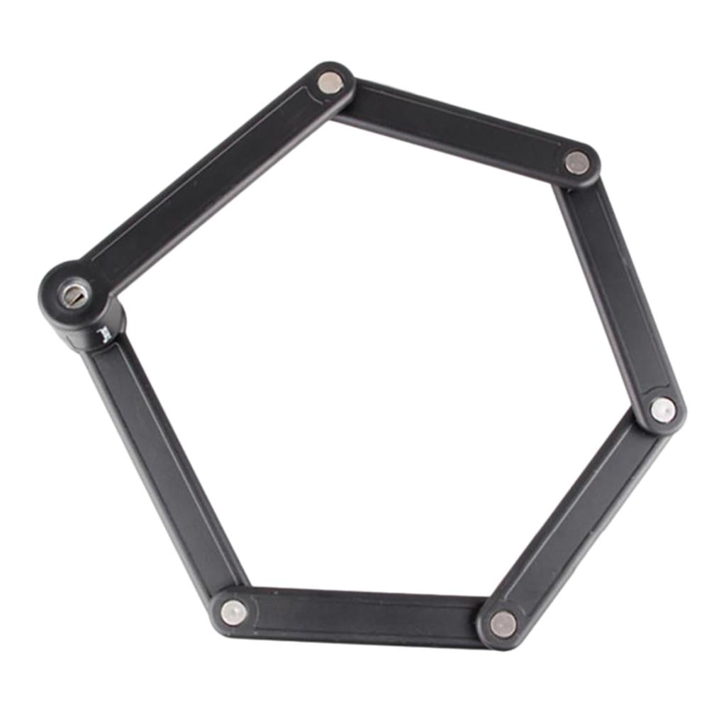 Heavy Duty 6 Joints Folding Lock with Mounting Bracket for Mountain Road Bikes
