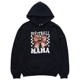 thumbnail image 6 of Football Mama Hoodie for Women Cute Coquette Bow Game Day Football Mom Pullover Sweatshirt, Black Hoodie, M, 6 of 8
