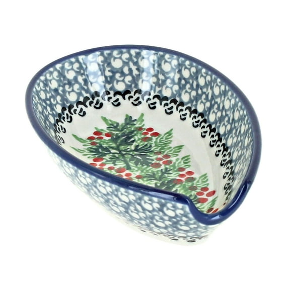 Blue Rose Polish Pottery Noelle Small Spoon Rest