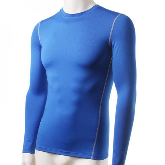 Men Plush Base Layer Underwear Long Sleeve Thermal Tops Winter Undershirt