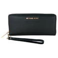thumbnail image 1 of Michael Kors - portafolios grande continental para mujer, piel de guijarro, Negro/Oro, Large size wallet wallet, portafolios Continental, 1 of 5