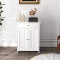 thumbnail image 6 of Costway Bathroom Floor Cabinet Freestanding Storage Organizer with 2 Doors Storage Cabinet White, 6 of 10