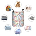 thumbnail image 4 of Fotbe Abstract Marble Texture Cesto de Ropa con Asas, Cesto Impermeable de Gran Capacidad, Bolsa de Lavado para Dormitorio, Cesto de Ropa con Ruedas y Asas-Small, 4 of 6