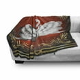 thumbnail image 3 of Animal Soft Flannel Fleece Throw Blanket, Black and White Swan Couple Ornamental Framework Romance Grace Tenderness Purity, Cozy Plush for Indoor and Outdoor Use, 50" x 60", Multicolor, by Ambesonne, 3 of 6