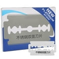 thumbnail image 1 of Men's Double Edge Safety Razor Blade - 100 Stainless Steel Blades for a Clean and Smooth Shave, 1 of 25