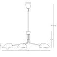 thumbnail image 2 of Modern Brass and Matte Black Adjustable Shade Chandelier - Streamlined Design with E26 Socket - 5-Bulb Lighting Fixture for Stylish Home Décor, 2 of 2