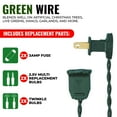 thumbnail image 3 of 612 Vermont 100 Clear Christmas Twinkle Lights on Green Wire, Indoor and Outdoor Use, Lighted Length 20.6', Total Length 21.8', 3 of 5