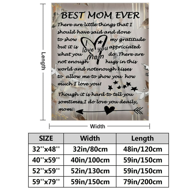 Mom Gifts Blanket,mothers day Birthday Gifts for Mom from Daughter,Best Mom  Ever Gifts,Unique Presents for Mother,Moms Birthday Gift Ideas,Gifts for Mom  Who Has Everything,40x58''(#352,40x58'')A 