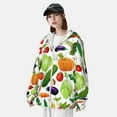 thumbnail image 5 of Kll Vegetables2 Print Men'S Women’s Upf 50+ Sun Protection Outdoor Hoodie Jacket Long Sleeve Fishing Hiking Performance Shirt- Large, 5 of 8