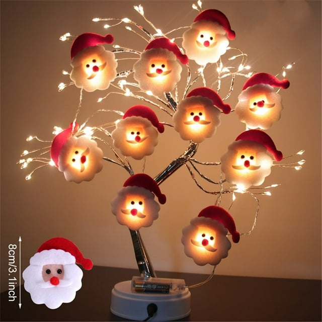 Christmas Snowman String Led Lights Santa Claus String Lights Christmas Decoration 10/20 LEDs Christmas Tree Home Garden Party