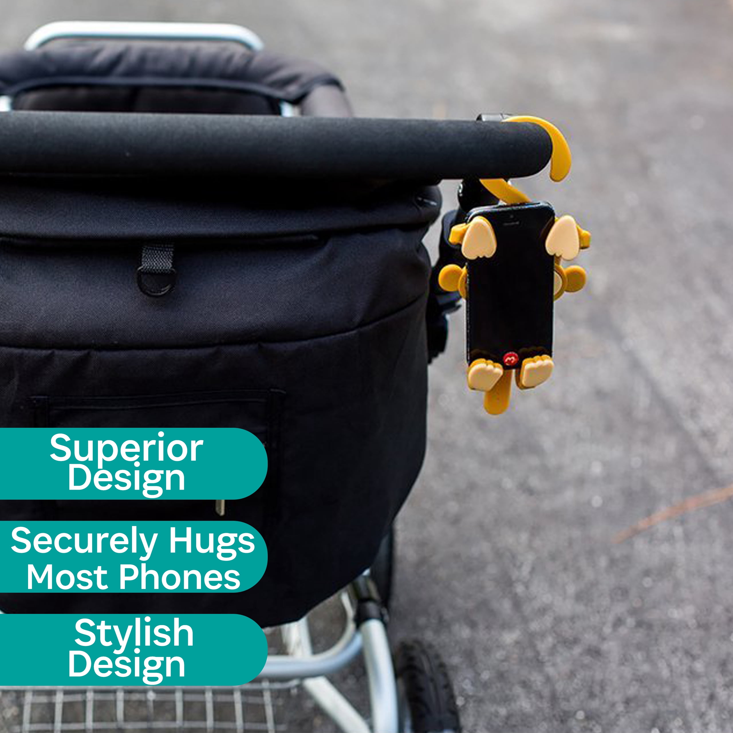 BuggyGear Grippy Smart Phone Holder for stroller - Monkey
