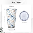 thumbnail image 4 of Uemuo Butterfly Print Travel Coffee Mug ,20oz Double-walled Car Cup ,Stainless Steel Insulated Tumbler Leak-proof Travel Cup Reusable Straw Car Cup-Straw Two-piece Set, 4 of 8