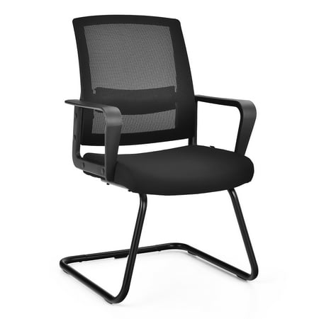 UPC: 6554714070032 | Costway Mid Mesh Back Conference Chair Reception Office Guest Arm Chair w/Lumbar Support