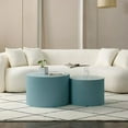 thumbnail image 2 of Kevinplus Nesting Table Set of 2, Round Coffee Table for Living Room, Apartment, Blue, 2 of 10