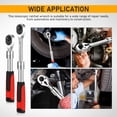 thumbnail image 3 of KAKOWELY ratchet handle Ratchet Wrench Extendable Repair Ratchet Ratcheting Socket Wrench Hand Ratchet Wrench Tool 72 Tooth 1/4 Drive Ratchet Wrench9.92"X1.06"X0.98", 3 of 5