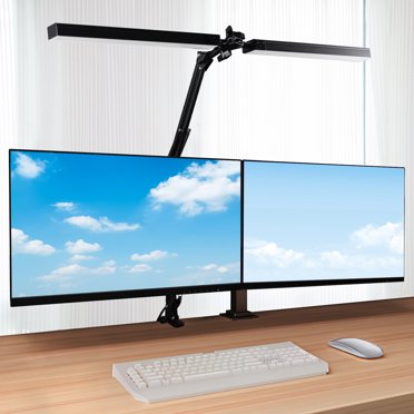 LED Desk Lamp with Clamp, 24W Adjustable Architect Office Desk Lamp, 3 Color Modes,10 Dimmable Brightness, Eye-Care Modern Swing Arm Table Lamp for Home Office Work Study