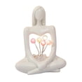 thumbnail image 3 of Estatua artística decorativa de resina, luz nocturna, figura de niña estética, escultura de arte abstracto globo, 3 of 9