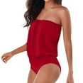 thumbnail image 2 of Womens Strapless Two Piece Bikini Swimsuit Swimwear Bathing Beach Suit Plus size, 2 of 6