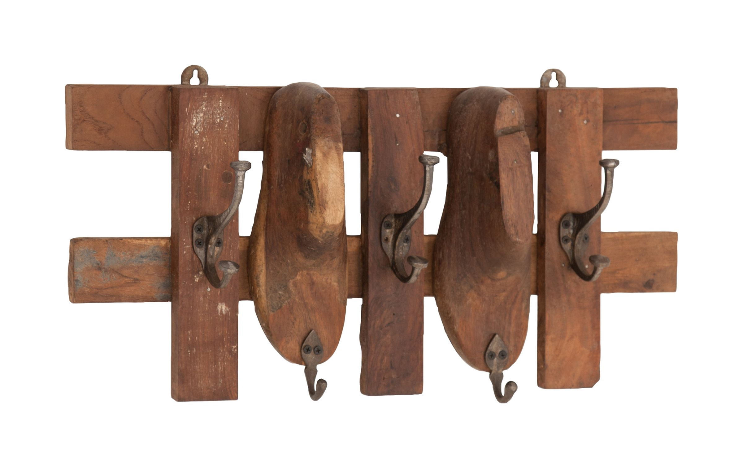 Decmode Rustic 11 x 24 inch Vintage Shoe Hanger