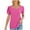 Hot Pink, variant on FAIWAD Womens Mesh Tunic Tops Pleated Short Sleeve Blouses Summer Casual Breathable Tshirts