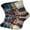 B-Multicolor, variant on Smilooen 5 Pairs Wool Socks for Women Warm Winter Thick Cozy Women's Socks Crew, Size 5-9