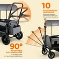 thumbnail image 6 of HARPPA Foldable Wagon Stroller for 2 Toddlers with Pull & Push Handle, Canopy, 32.9lbs, Gray, 6 of 13