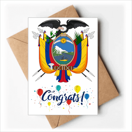 Quito Ecuador National Emblem Wedding Cards Congratulations Greeting