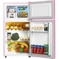 thumbnail image 2 of HUMSURE Mini Fridge With Freezer,3.2 Cu.Ft Compact Refrigerator,Mini Refrigerator With 2 Doors For Bedroom,Office,Kitchen,Apartment,Dorm - Pink, 2 of 6