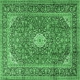 thumbnail image 1 of Ahgly Company Indoor Square Medallion Emerald Green Traditional Area Rugs, 6' Square, 1 of 4