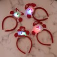 thumbnail image 4 of EeaseMX 4 diademas luminosas navideñas con diseño de Papá Noel, muñeco de nieve, ciervo y oso, aros para el pelo, tocado brillante., 4 of 8